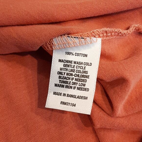 Crown & Ivy Spice Rust Cotton and Green Cast Tee Shirts Bundle of 2 - Picture 6 of 8